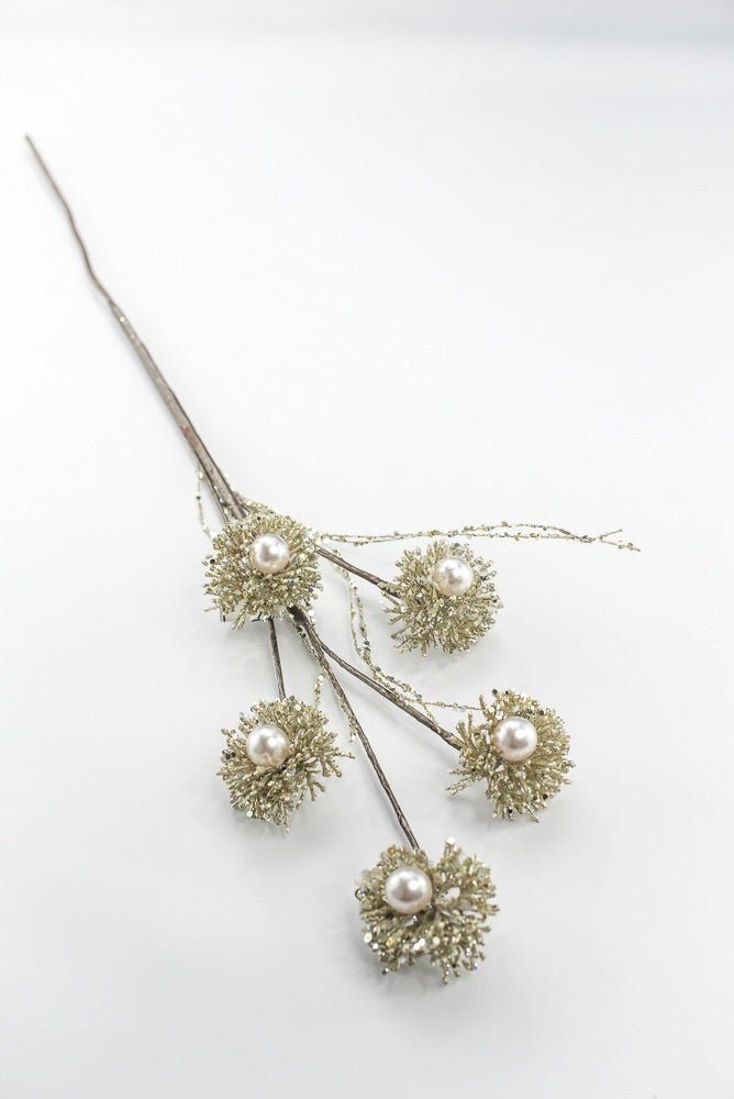 Farrisilk Artificial Platinum Pearl Puff - 28" - Greenery MarketArtificial FloraCF104-51