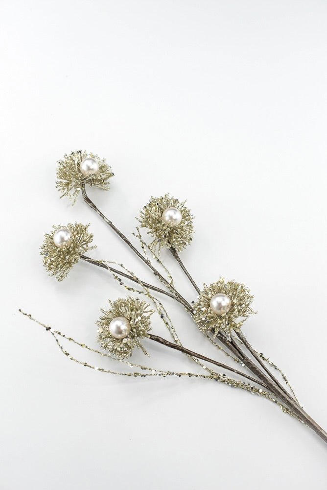 Farrisilk Artificial Platinum Pearl Puff - 28" - Greenery MarketArtificial FloraCF104-51