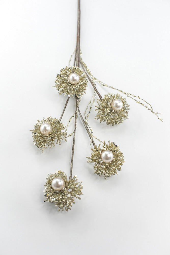 Farrisilk Artificial Platinum Pearl Puff - 28" - Greenery MarketArtificial FloraCF104-51
