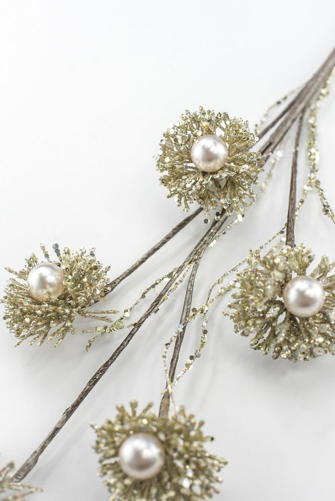 Farrisilk Artificial Platinum Pearl Puff - 28" - Greenery MarketArtificial FloraCF104-51