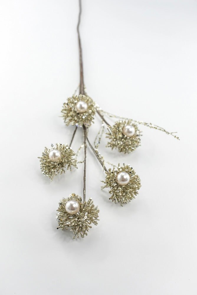 Farrisilk Artificial Platinum Pearl Puff - 28" - Greenery MarketArtificial FloraCF104-51