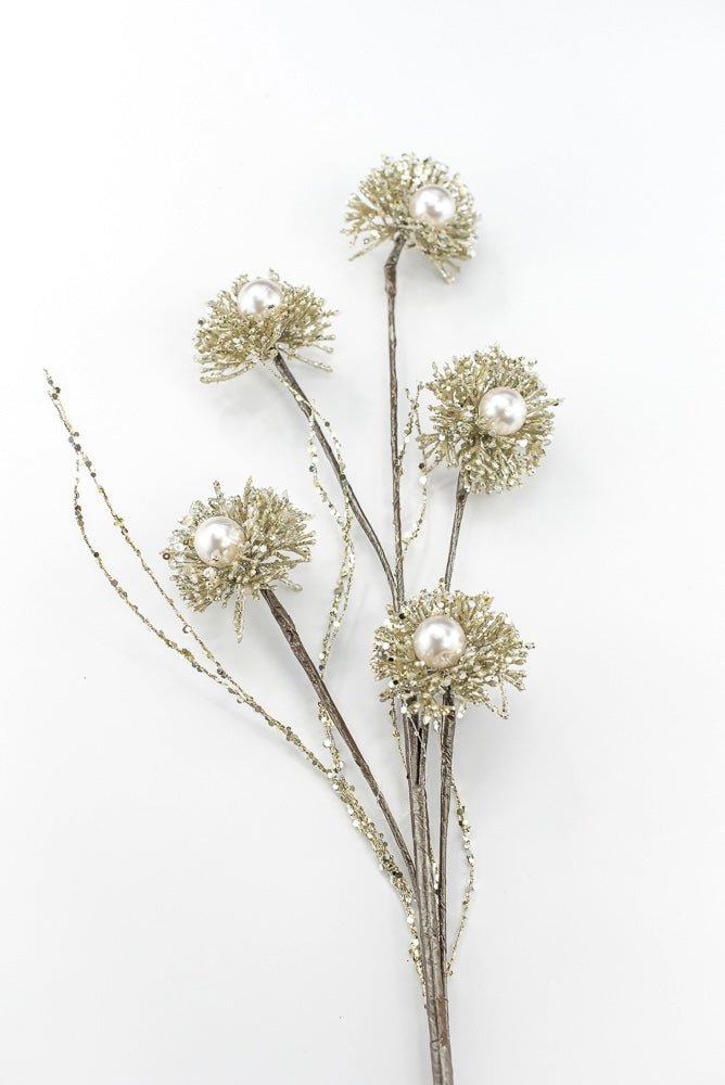 Farrisilk Artificial Platinum Pearl Puff - 28" - Greenery MarketArtificial FloraCF104-51