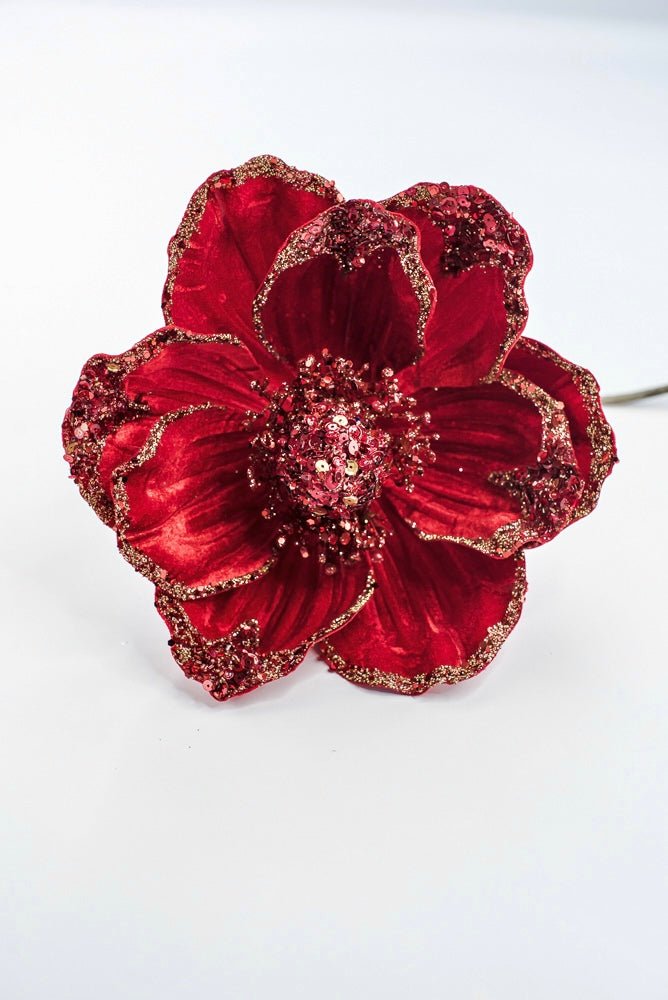 Farrisilk Artificial Red Victorian Magnolia Stem - Greenery MarketArtificial FlowersCF045-02