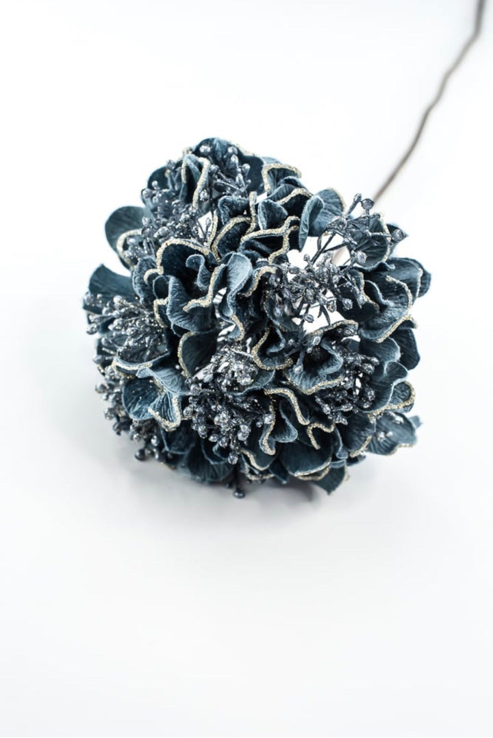 Farrisilk Artificial Steel Blue Hydrangea Stem - Greenery MarketArtificial FlowersCF136-17