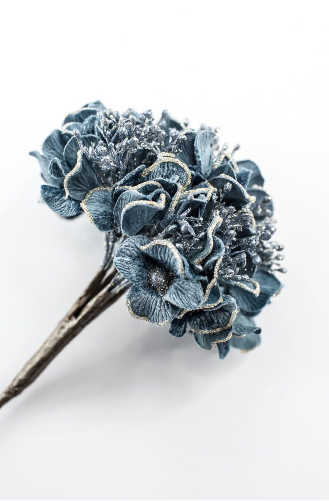 Farrisilk Artificial Steel Blue Hydrangea Stem - Greenery MarketArtificial FlowersCF136-17
