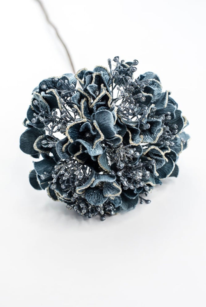Farrisilk Artificial Steel Blue Hydrangea Stem - Greenery MarketArtificial FlowersCF136-17