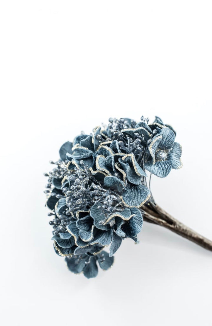Farrisilk Artificial Steel Blue Hydrangea Stem - Greenery MarketArtificial FlowersCF136-17