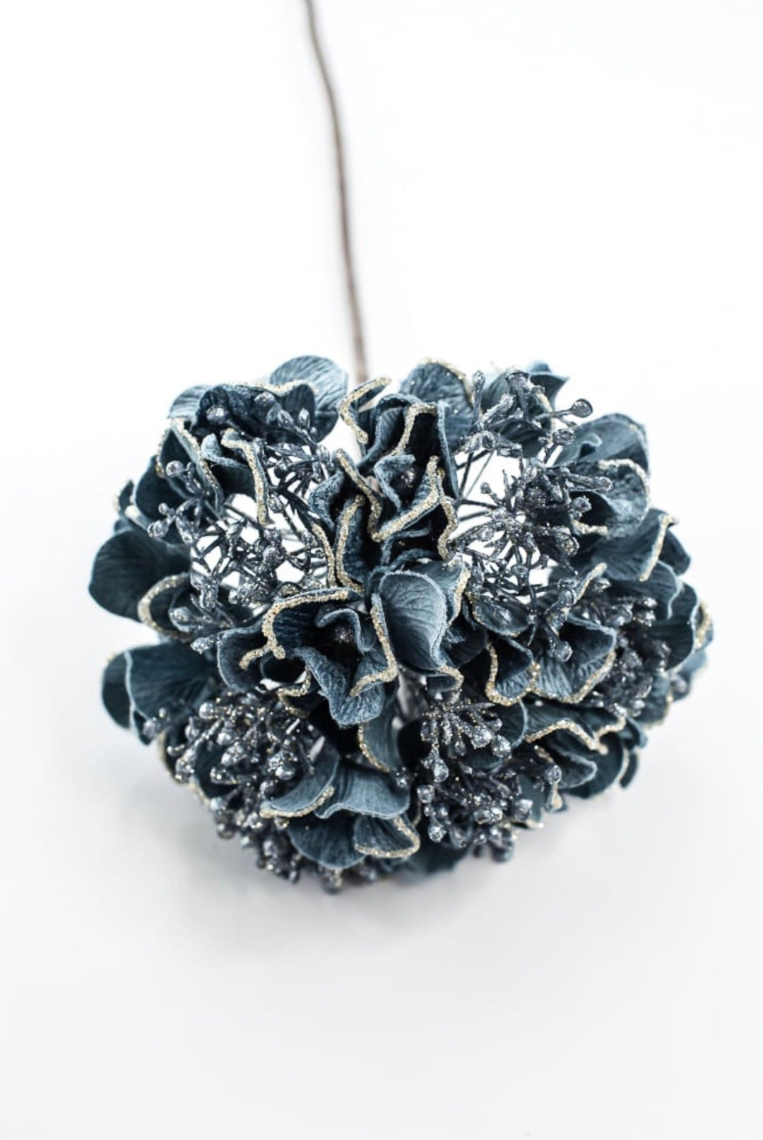 Farrisilk Artificial Steel Blue Hydrangea Stem - Greenery MarketArtificial FlowersCF136-17