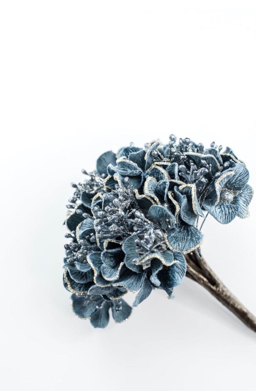 Farrisilk Artificial Steel Blue Hydrangea Stem - Greenery MarketArtificial FlowersCF136-17