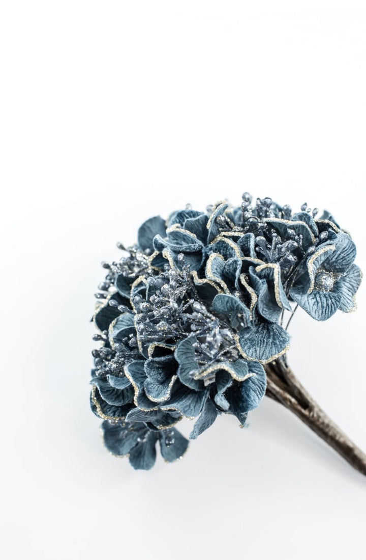 Farrisilk Artificial Steel Blue Hydrangea Stem - Greenery MarketArtificial FlowersCF136-17