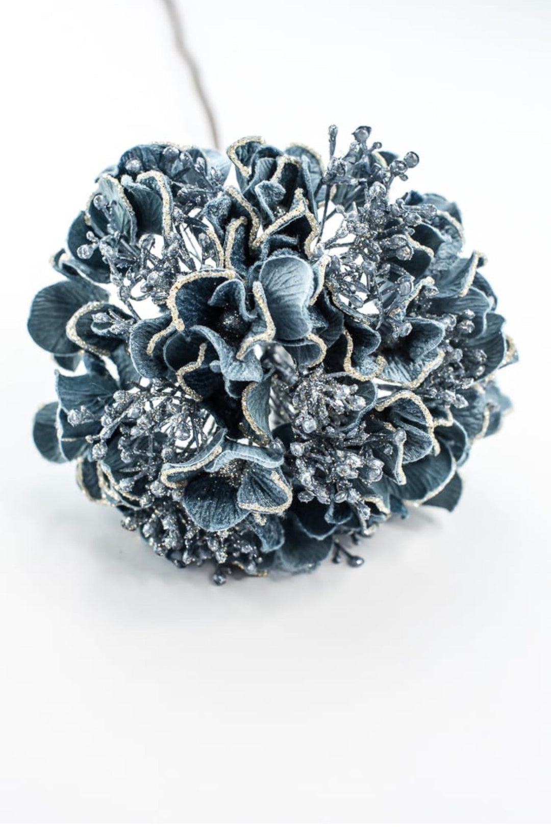 Farrisilk Artificial Steel Blue Hydrangea Stem - Greenery MarketArtificial FlowersCF136-17