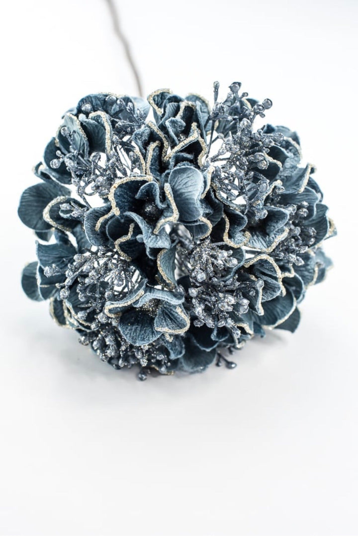 Farrisilk Artificial Steel Blue Hydrangea Stem - Greenery MarketArtificial FlowersCF136-17