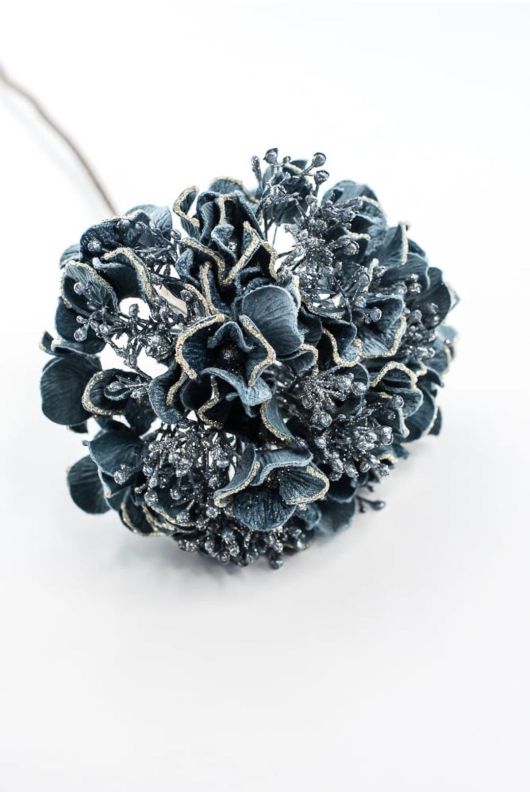 Farrisilk Artificial Steel Blue Hydrangea Stem - Greenery MarketArtificial FlowersCF136-17