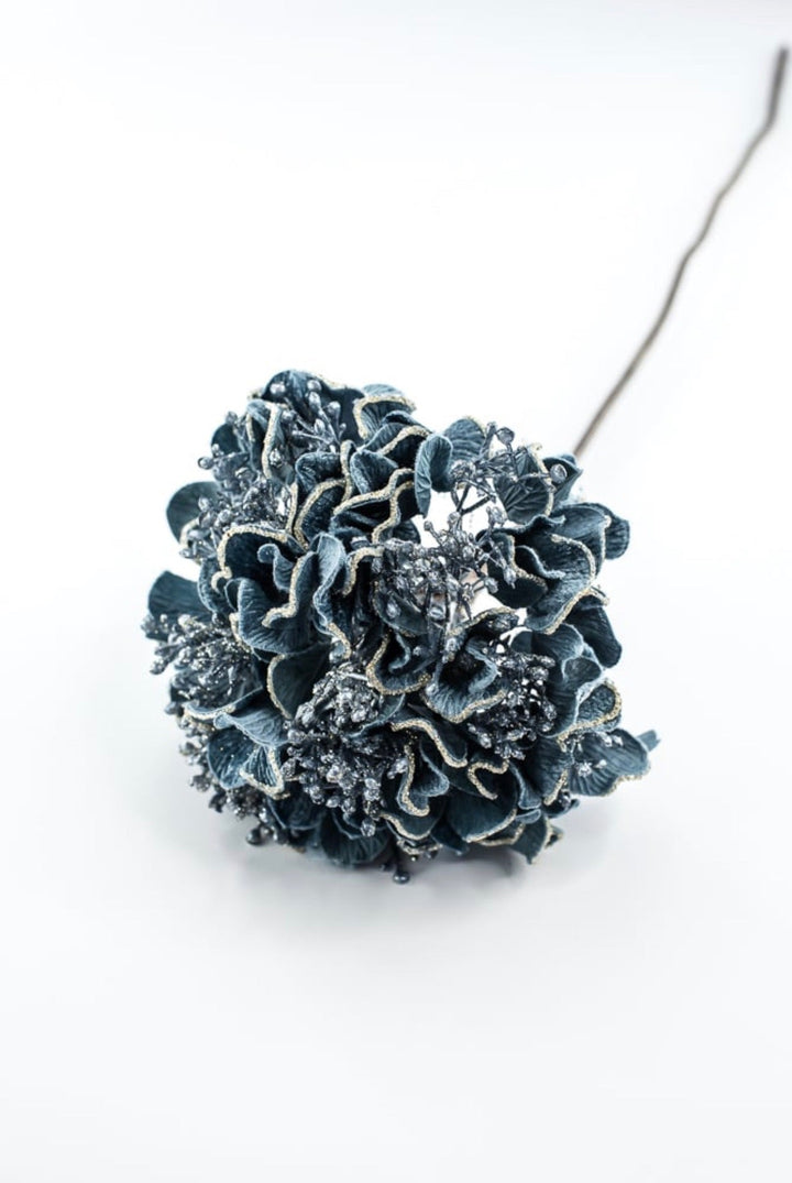 Farrisilk Artificial Steel Blue Hydrangea Stem - Greenery MarketArtificial FlowersCF136-17
