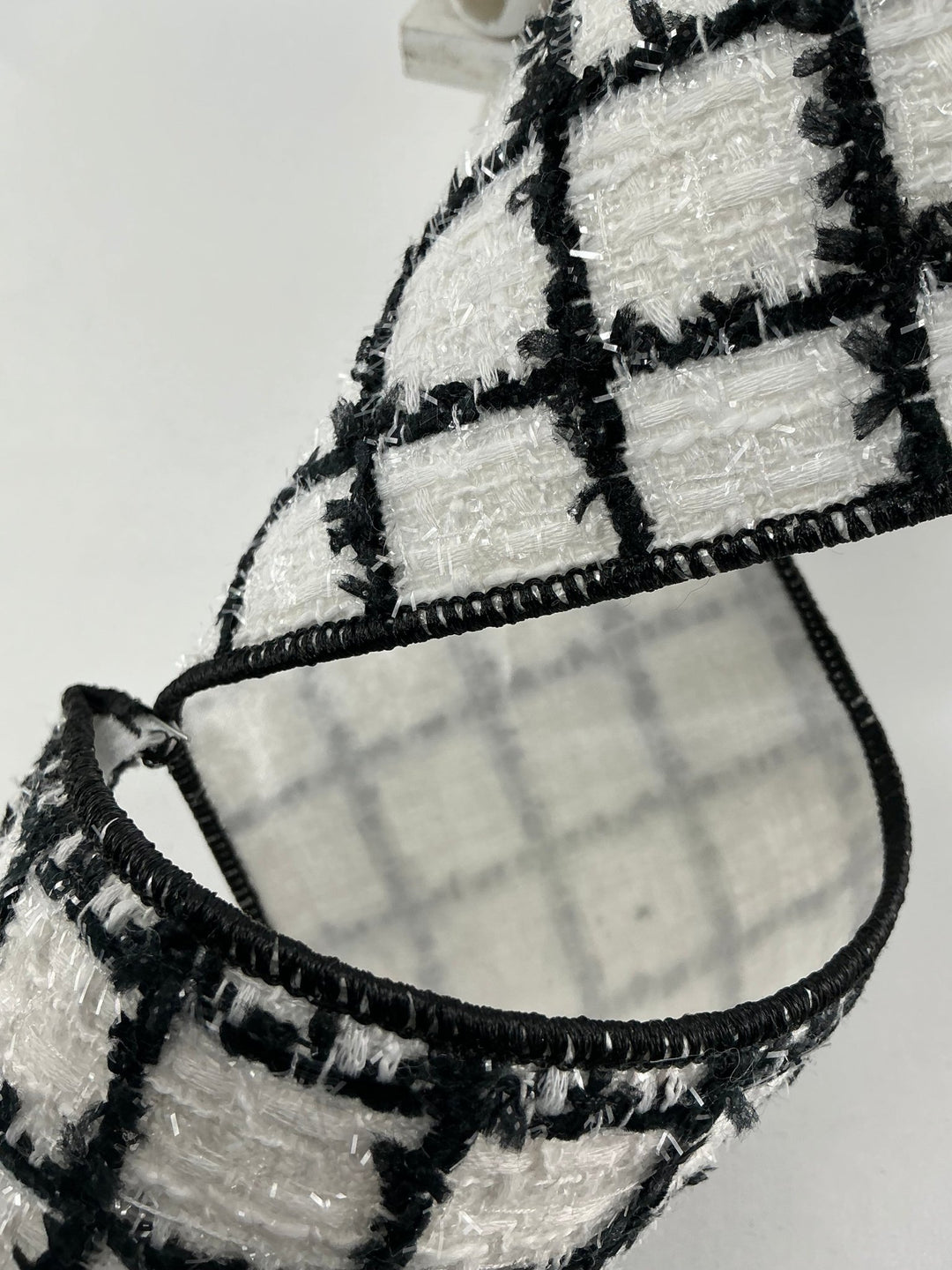 Farrisilk Black and White Elegant Noir 4” wired ribbon - Greenery MarketRibbons & TrimRC080 - 92