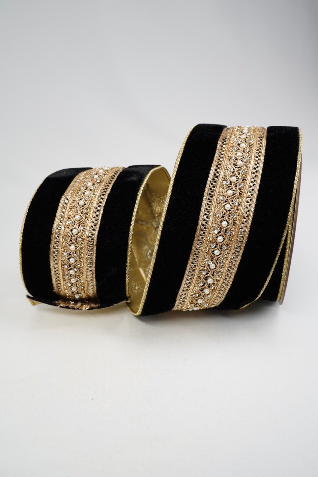 Farrisilk Black Maison Ruban Wired Ribbon - 4" - Greenery MarketWired RibbonRK958-92