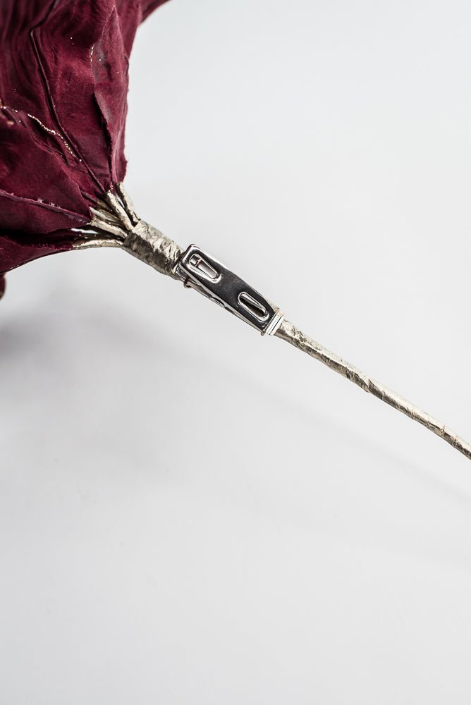 Farrisilk Burgundy Velvet Poinsettia Clip - 10" - Greenery MarketCF066-11