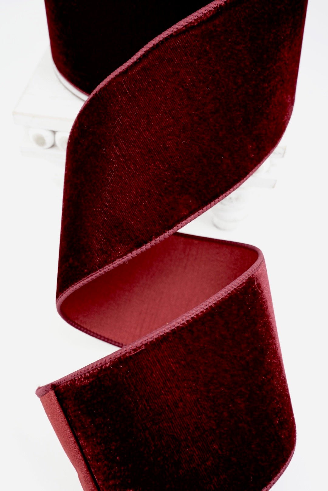 Farrisilk Burgundy Velvet Wired Ribbon - 4" - Greenery MarketWired RibbonRG804-11