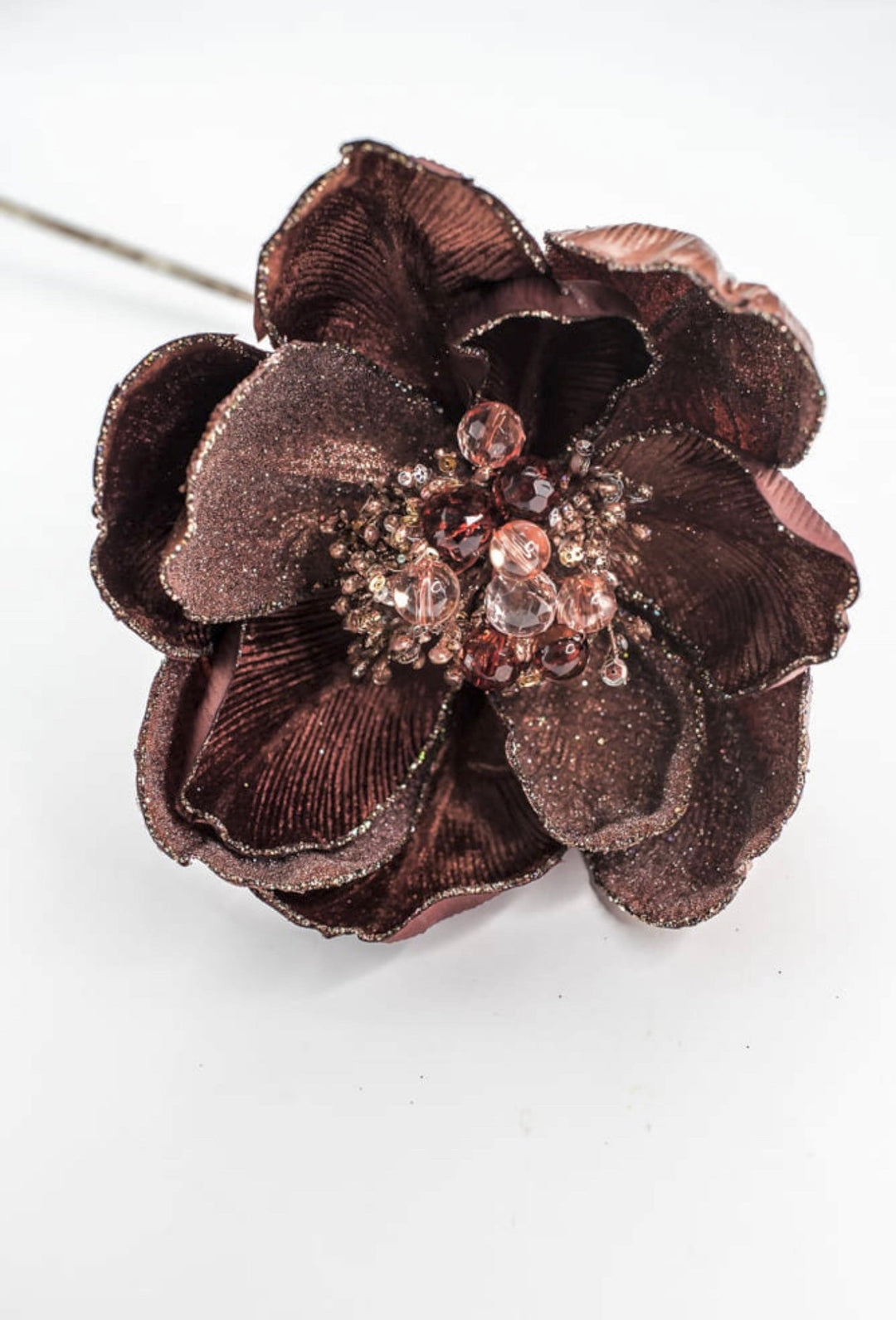 Farrisilk Chocolate Grand Magnolia Stem - 10" - Greenery MarketCF059-23