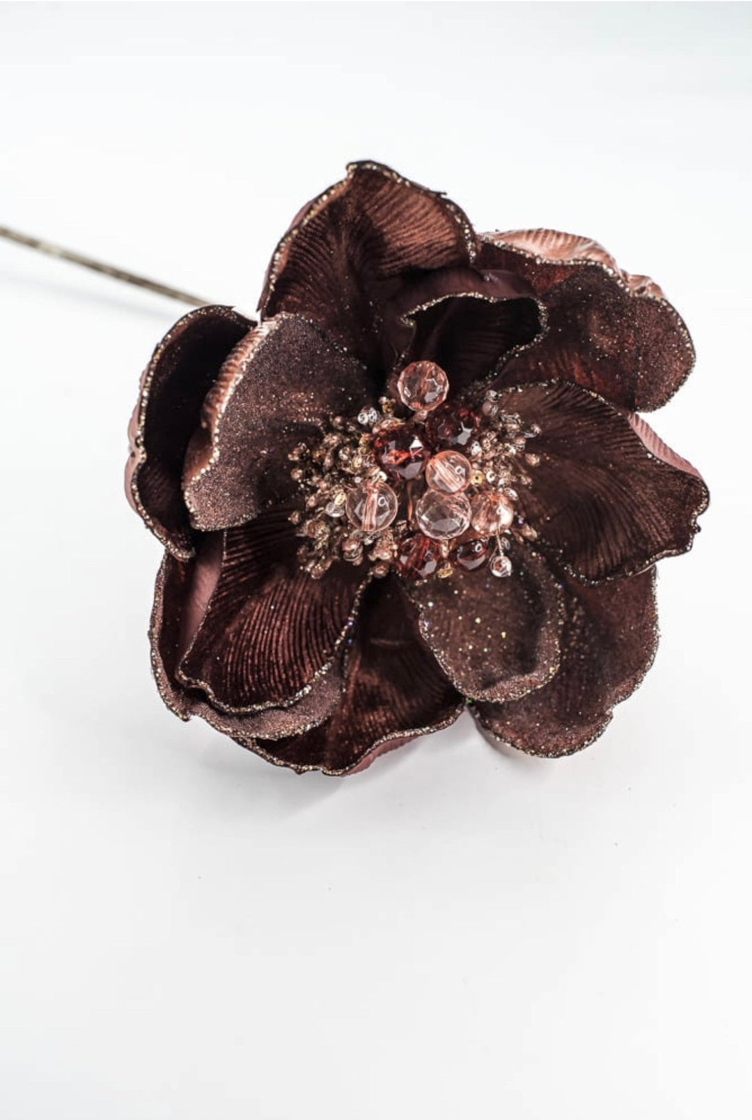 Farrisilk Chocolate Grand Magnolia Stem - 10" - Greenery MarketCF059-23