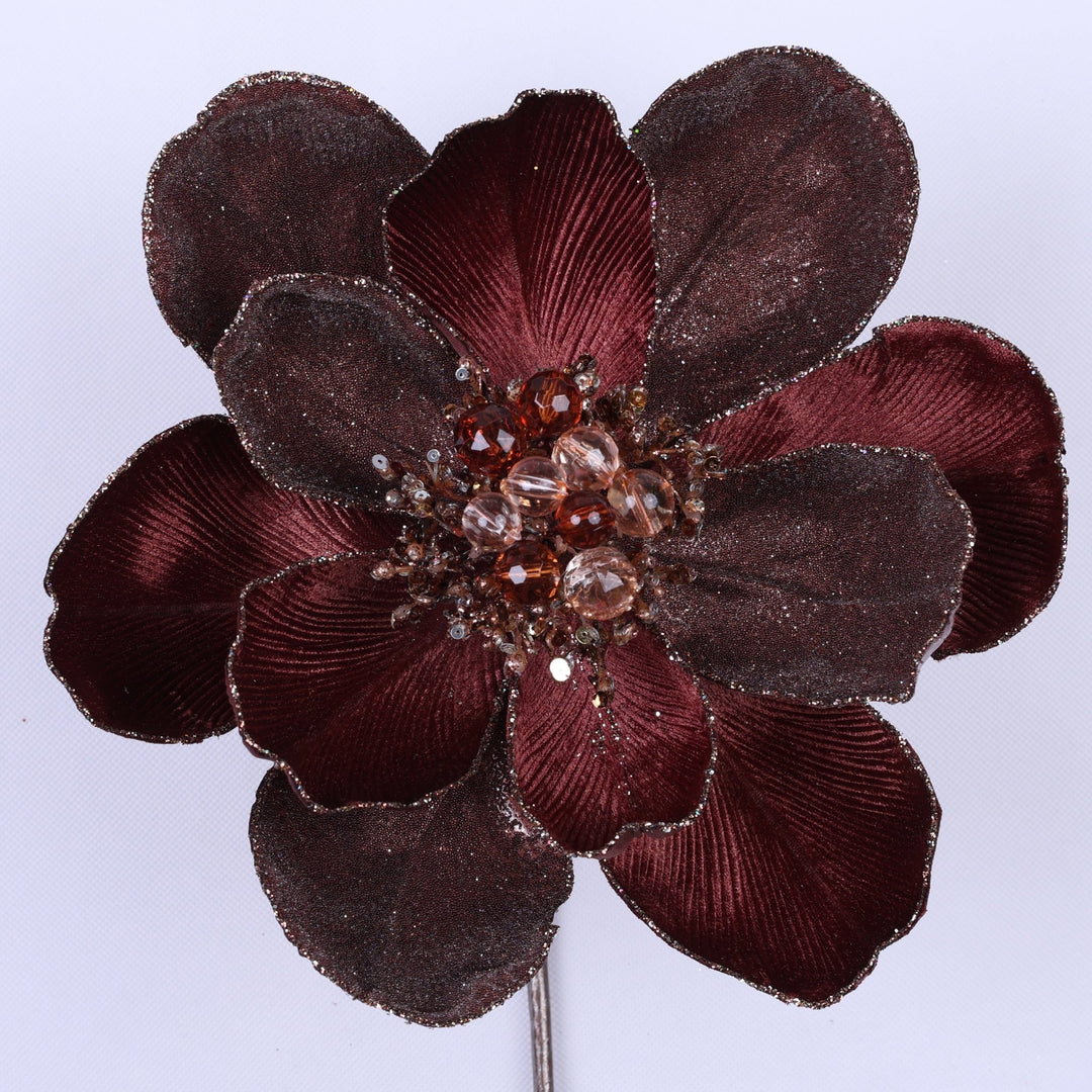 Farrisilk Chocolate Grand Magnolia Stem - 10" - Greenery MarketCF059 - 23