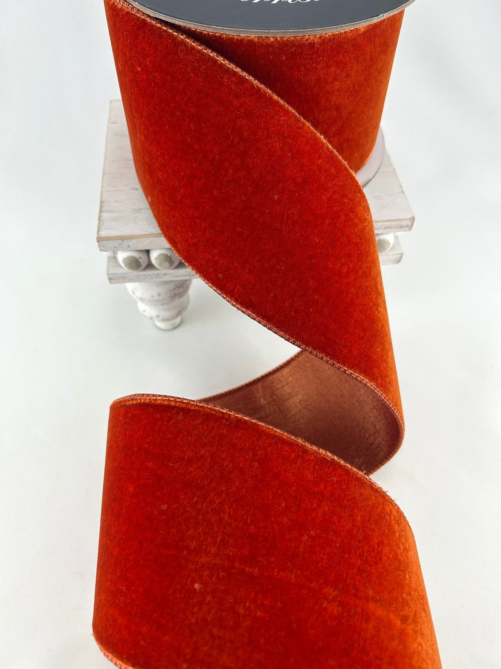 Farrisilk Cinnamon Velvet Luster Wired Ribbon - 4" - Greenery MarketWired RibbonRV003-34