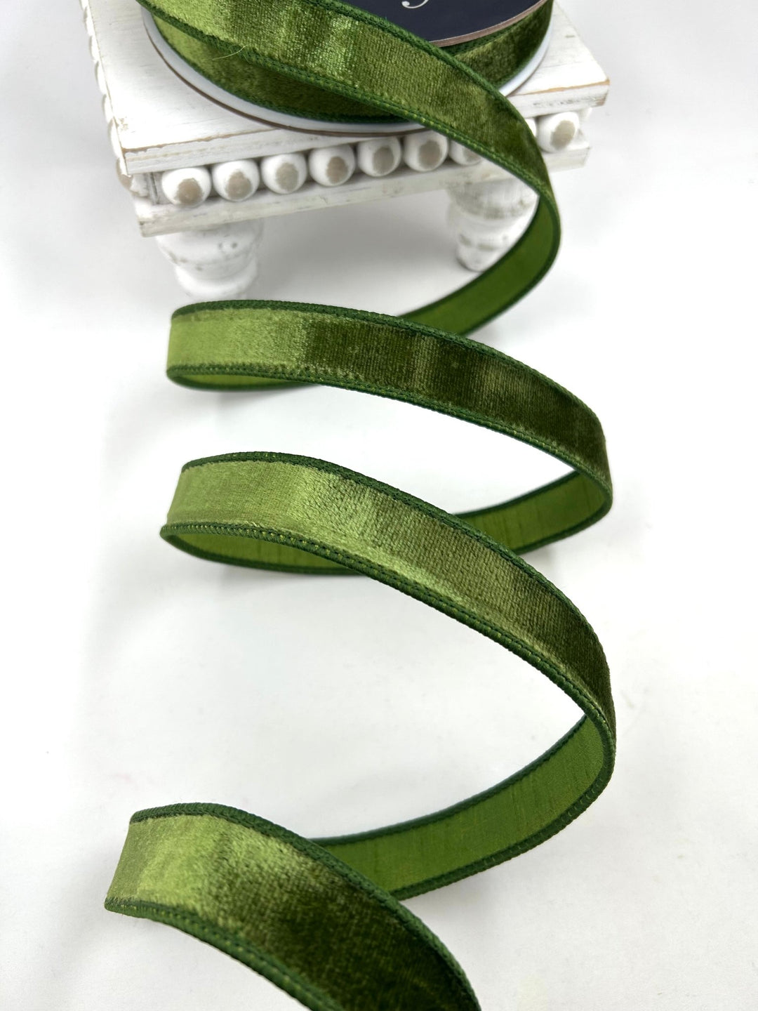 Farrisilk Forest Green Velvet Wired Ribbon - 1" - Greenery MarketWired RibbonRG008-45