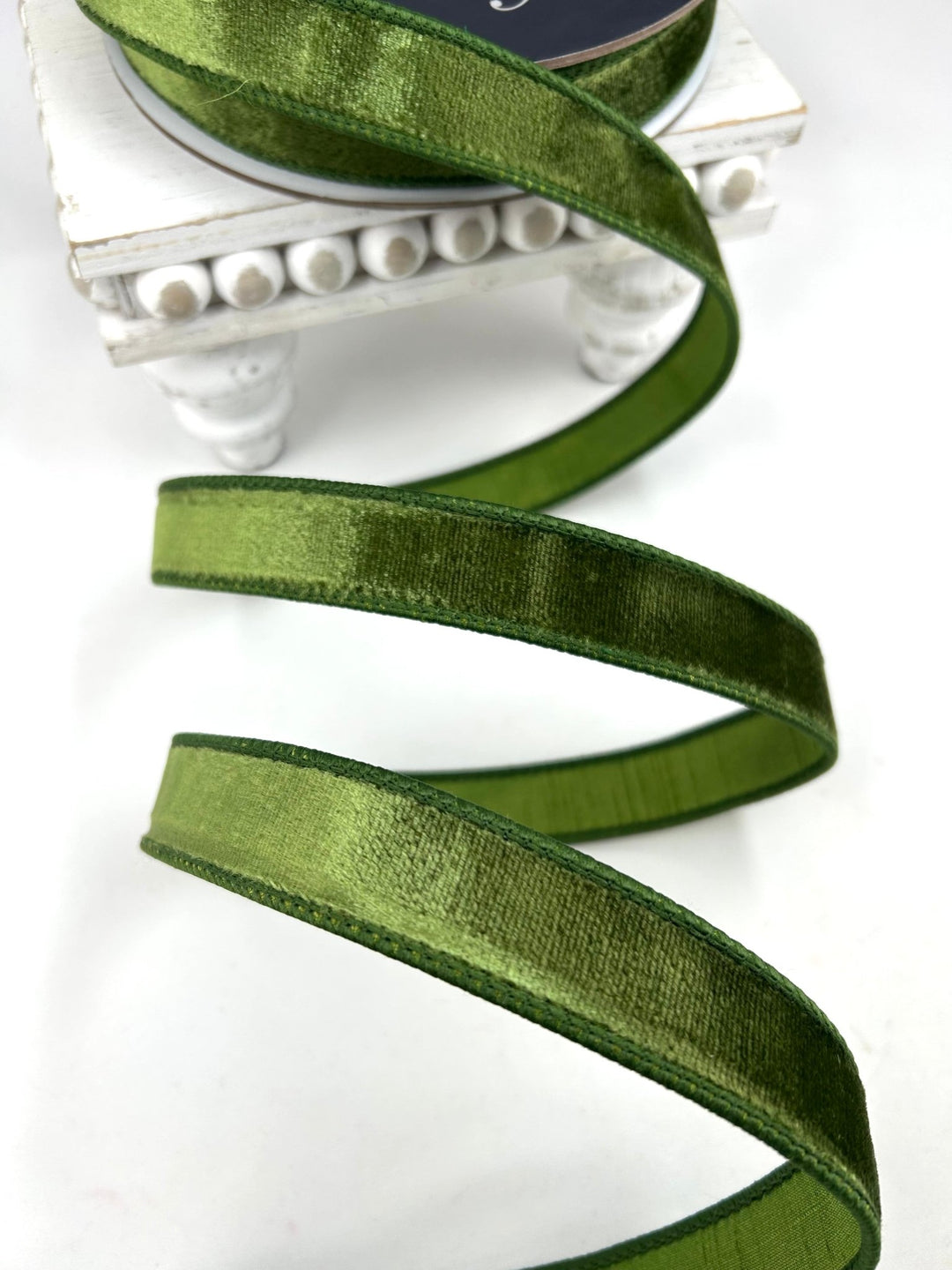 Farrisilk Forest Green Velvet Wired Ribbon - 1" - Greenery MarketWired RibbonRG008-45