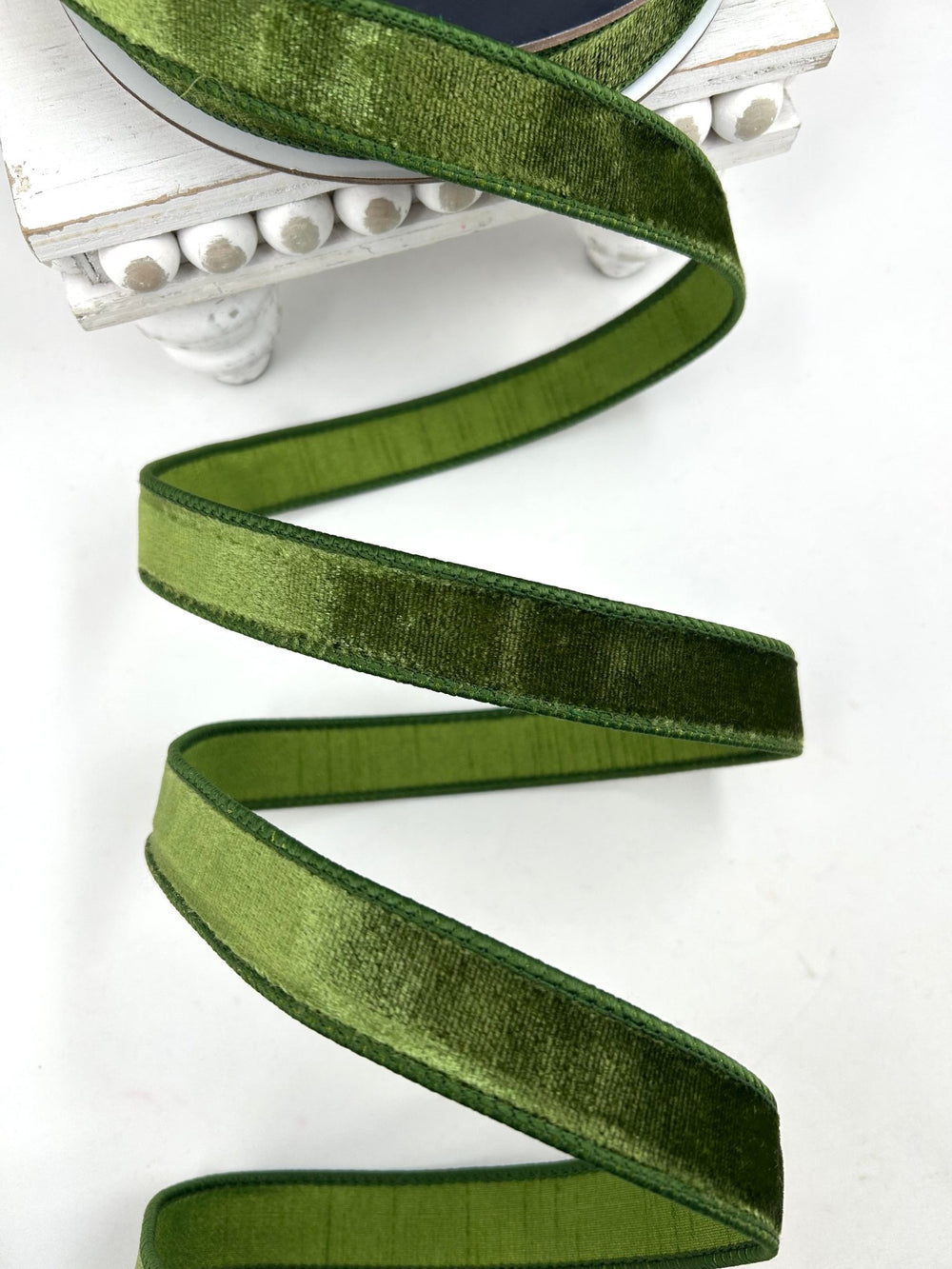 Farrisilk Forest Green Velvet Wired Ribbon - 1" - Greenery MarketWired RibbonRG008-45