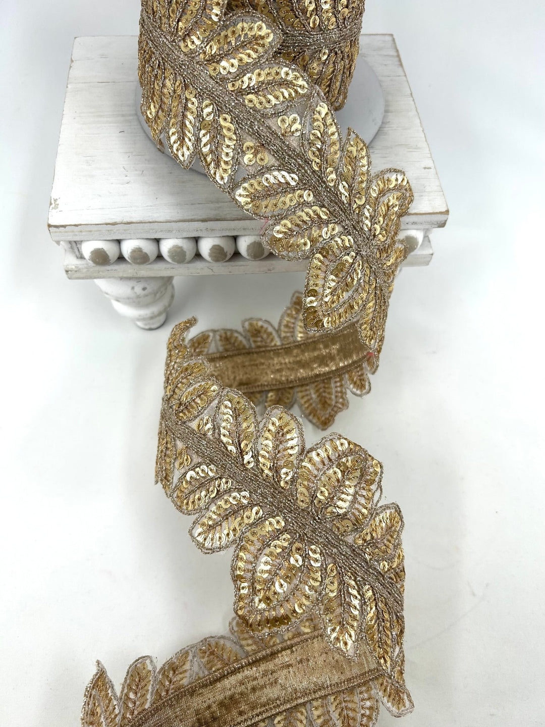Farrisilk Gold Masquerade Vine Wired Ribbon - 4" - Greenery MarketWired RibbonDR018-50