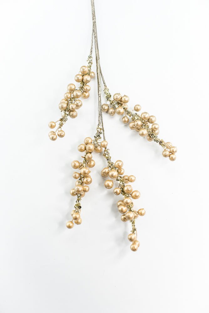 Farrisilk Gold Pearl Spray - 30" - Greenery MarketCF001-50