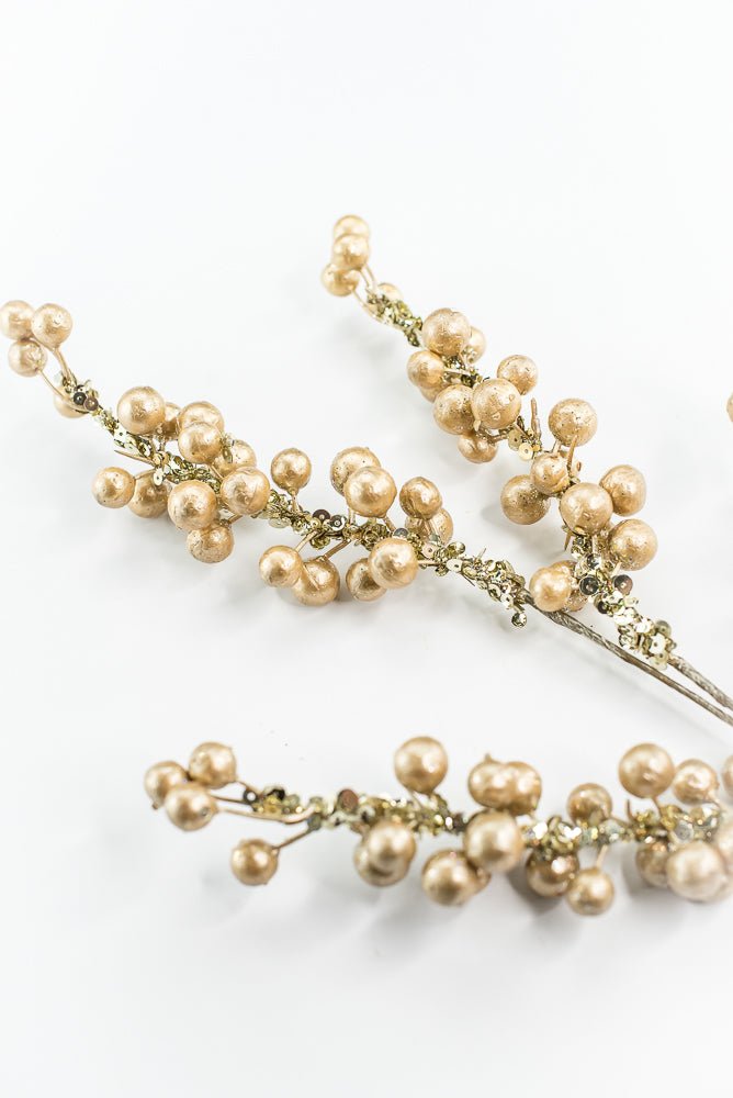 Farrisilk Gold Pearl Spray - 30" - Greenery MarketCF001-50