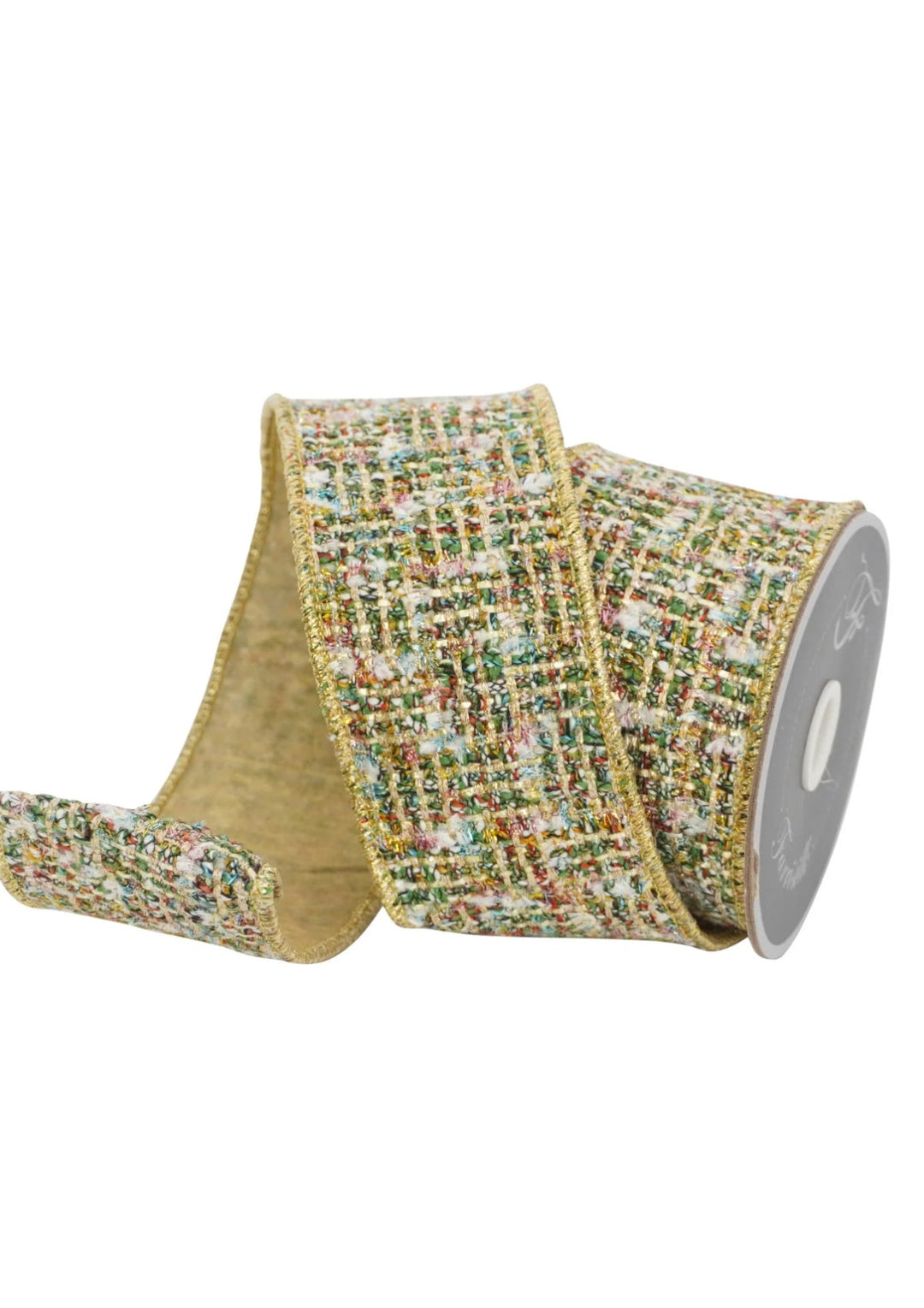 Farrisilk, holiday hues tweed wired ribbon 2.5” - Greenery MarketRibbons & TrimRC160 - 55