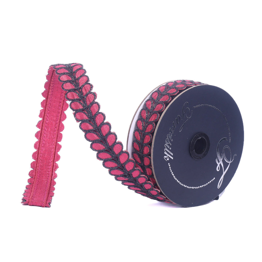 Farrisilk Hot Pink Dorsum Wired Ribbon - 1" - Greenery MarketWired RibbonHR067-15