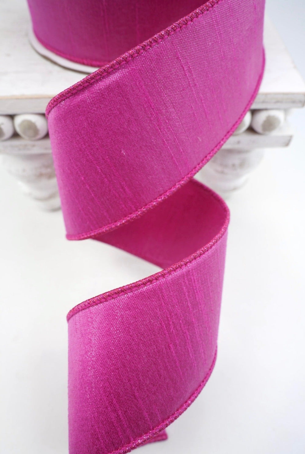 Farrisilk Hot Pink Silky Sheen Wired Ribbon - 2.5" - Greenery MarketWired RibbonSR155-15