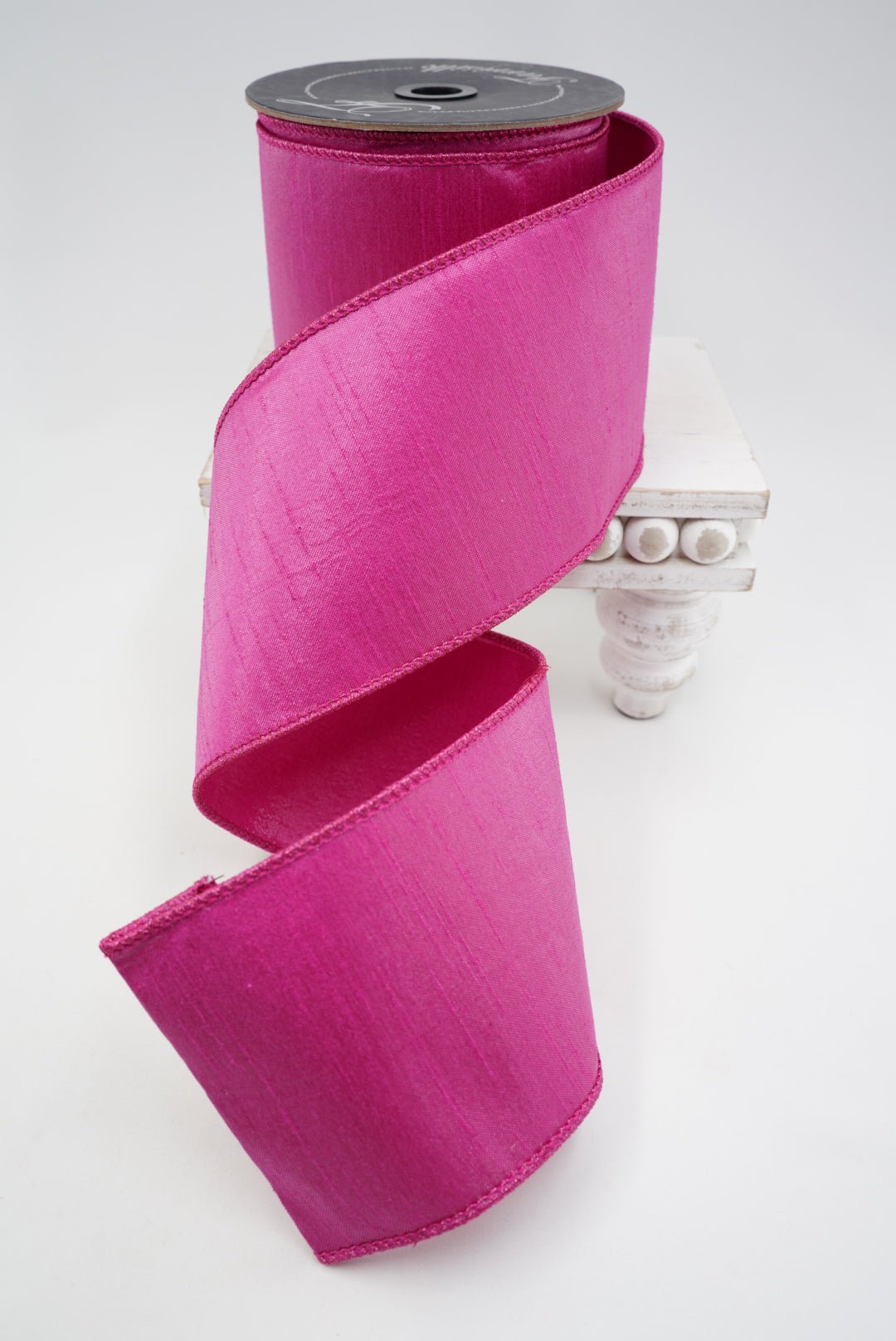 Farrisilk Hot Pink Silky Sheen Wired Ribbon - 4" - Greenery MarketWired RibbonSR156-15