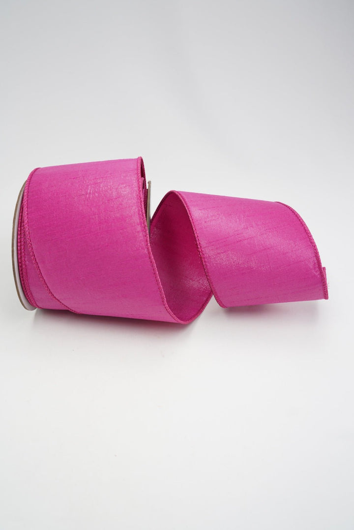 Farrisilk Hot Pink Silky Sheen Wired Ribbon - 4" - Greenery MarketWired RibbonSR156-15