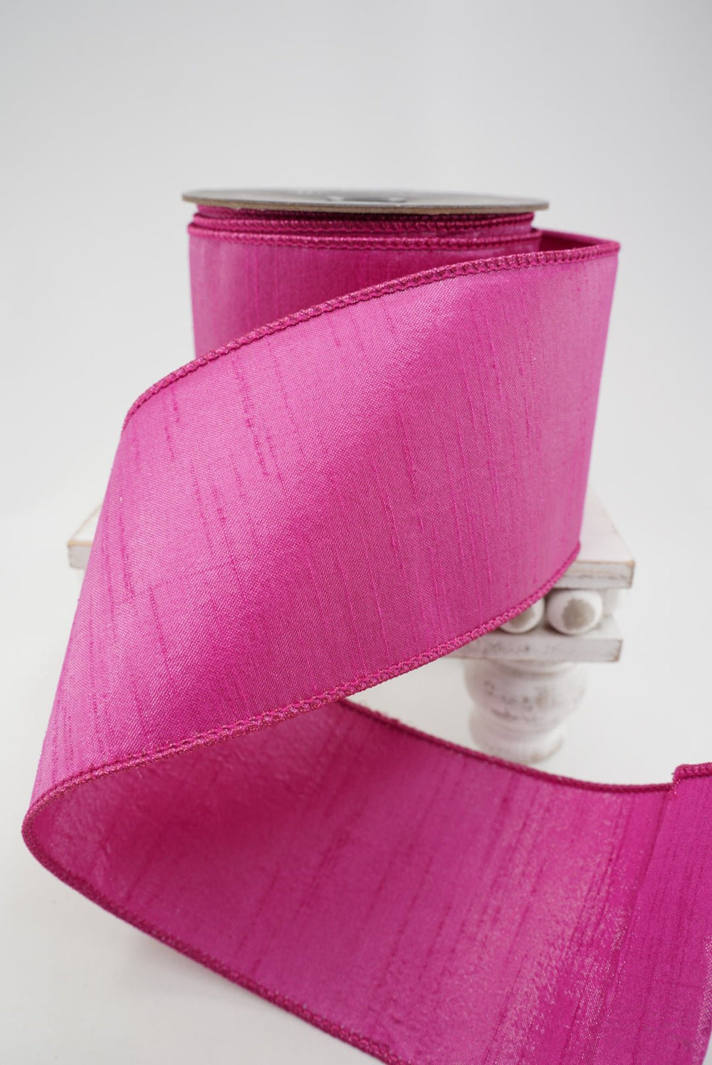 Farrisilk Hot Pink Silky Sheen Wired Ribbon - 4" - Greenery MarketWired RibbonSR156-15