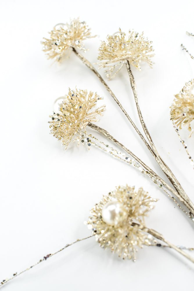 Farrisilk Ivory Pearl Puff Spray - 28" - Greenery MarketCF104-62