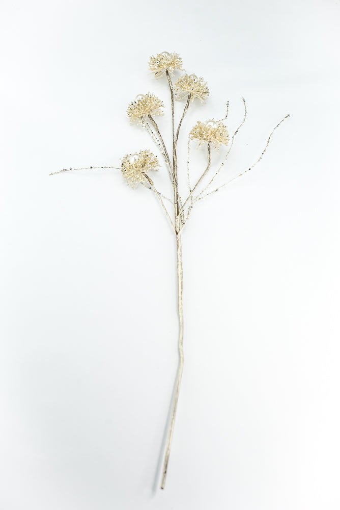 Farrisilk Ivory Pearl Puff Spray - 28" - Greenery MarketCF104-62