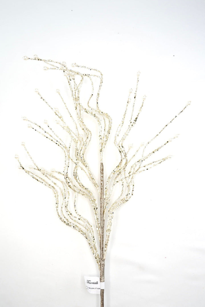 Farrisilk Ivory Pearly Willow Wired Stem - 37" - Greenery MarketStemCF054-62