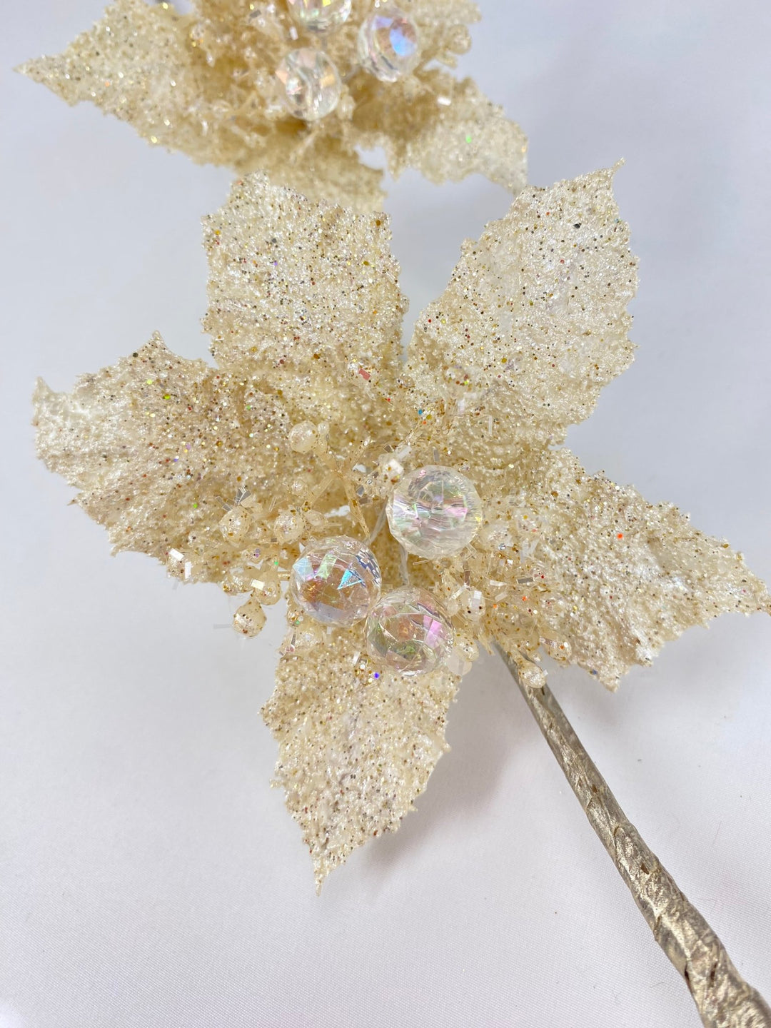 Farrisilk Ivory Star PoinsettiasSpray - 28" - Greenery MarketCF122 - 62