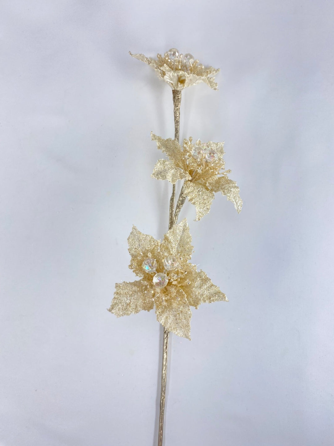 Farrisilk Ivory Star PoinsettiasSpray - 28" - Greenery MarketCF122 - 62