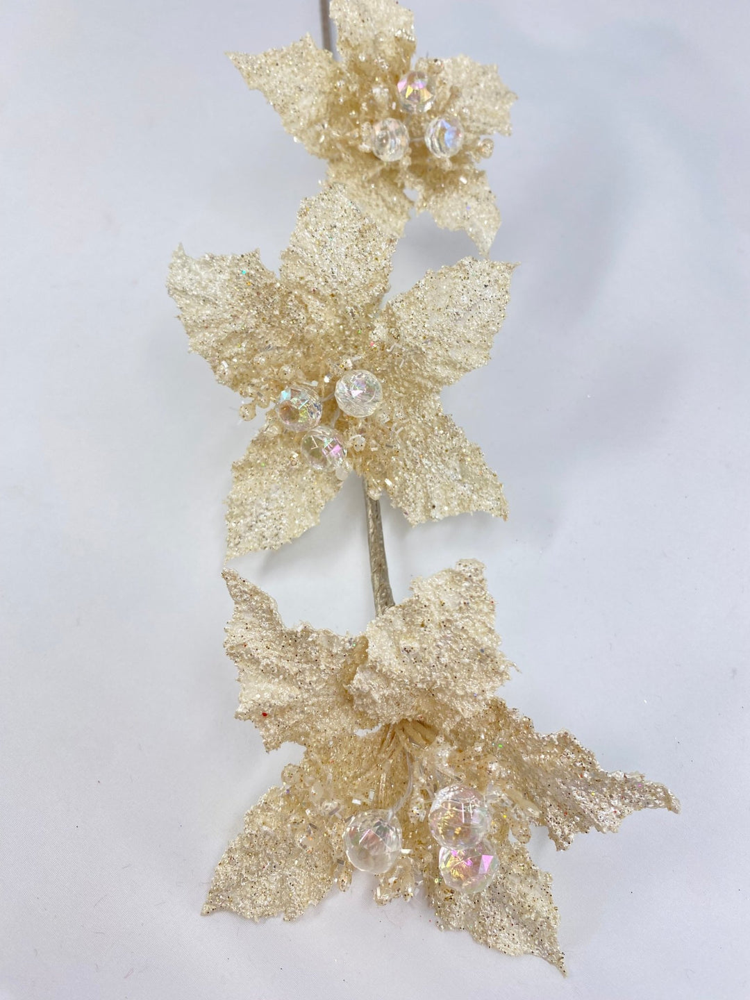 Farrisilk Ivory Star PoinsettiasSpray - 28" - Greenery MarketCF122 - 62