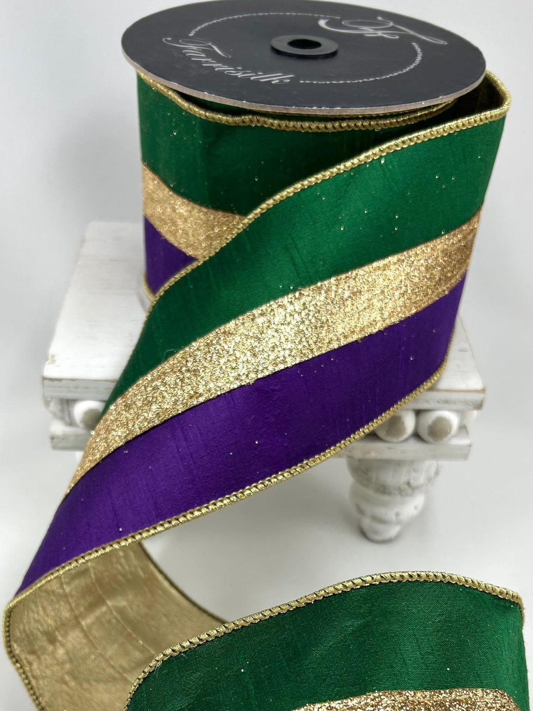 Farrisilk Mardi Gras Classic Glitz Wired Ribbon - 4" - Greenery MarketWired RibbonRK914-58