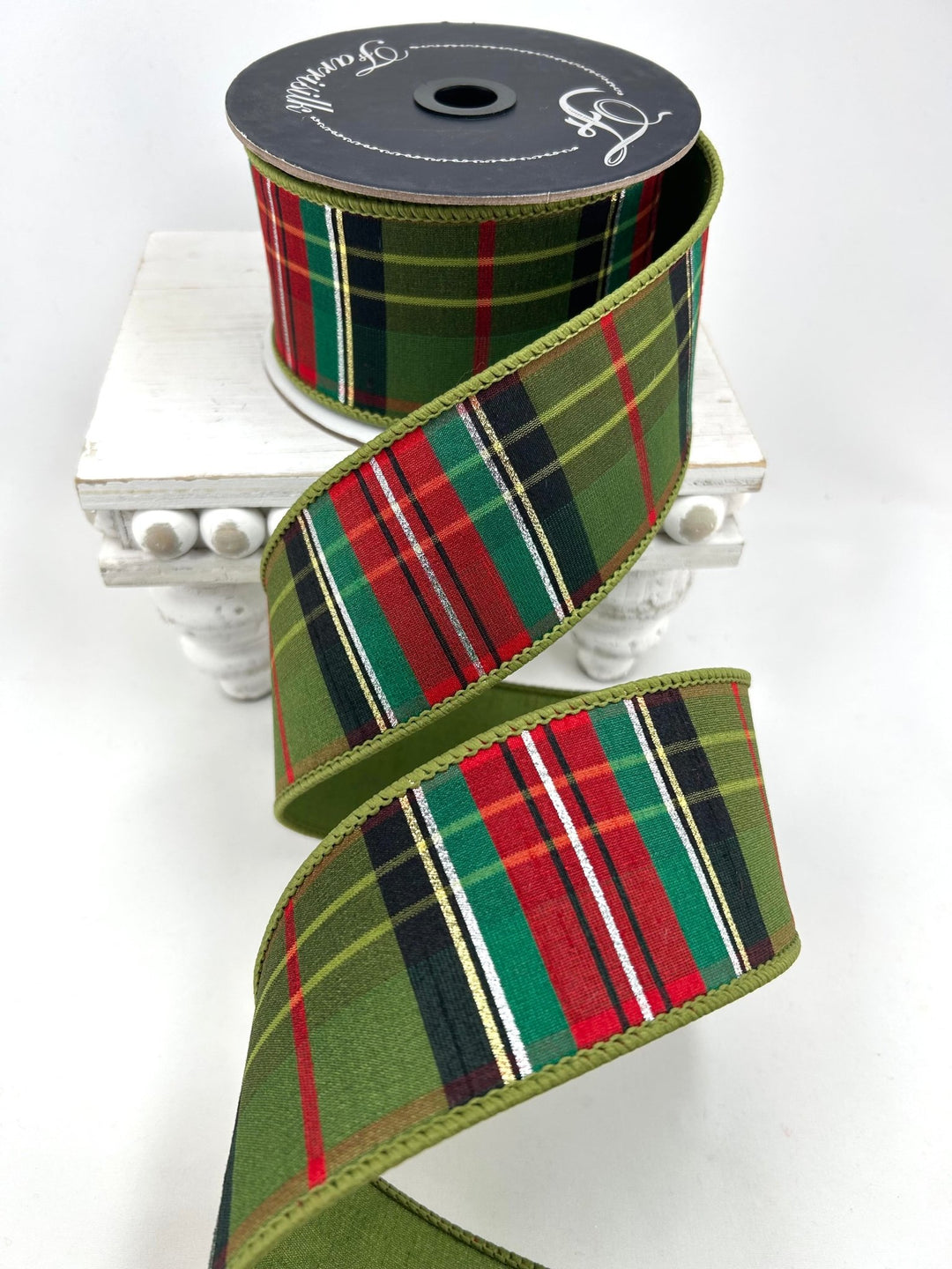 Farrisilk Multi Green Mountain Plaid Wired Ribbon - 2.5" - Greenery MarketWired RibbonRK927-32