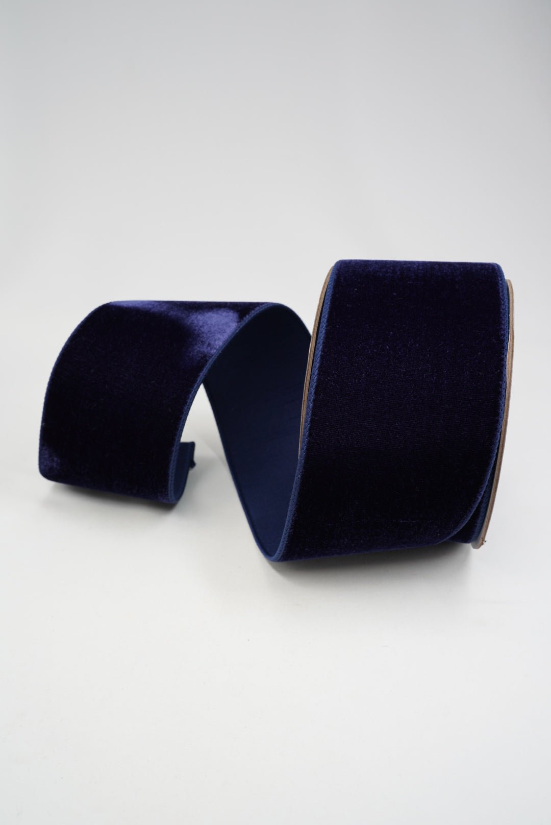 Farrisilk Navy Velvet Wired Ribbon - 4" - Greenery MarketWired RibbonRG804-21