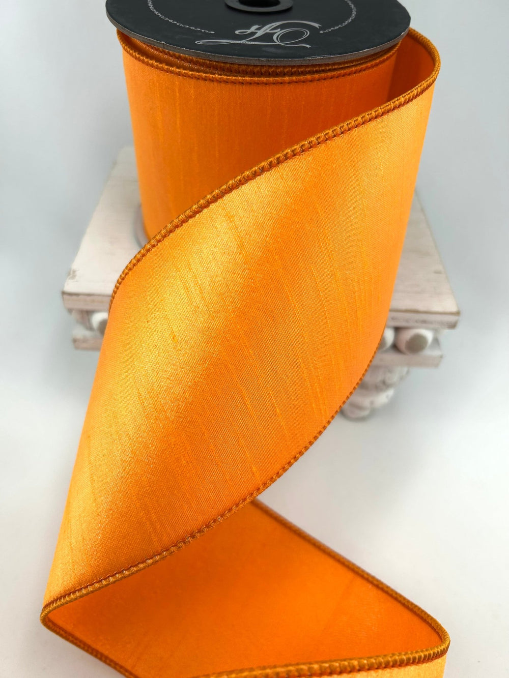 Farrisilk Orange Silky Sheen Wired Ribbon - 4" - Greenery MarketWired RibbonSR156-52