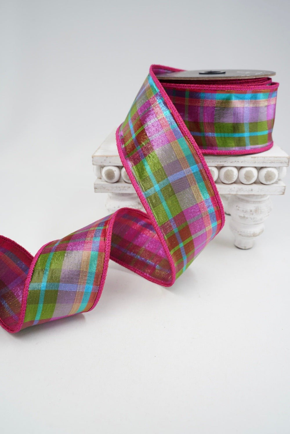 Farrisilk Pastel Candy Plaid Wired Ribbon - 2.5" - Greenery MarketWired RibbonRK112-33
