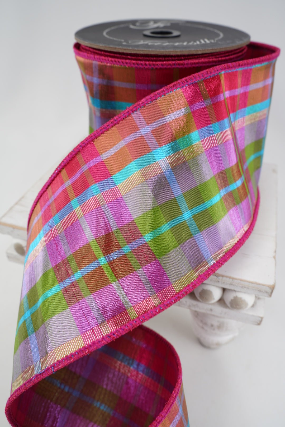 Farrisilk Pastel Candy Plaid Wired Ribbon - 4" - Greenery MarketWired RibbonRK113-33